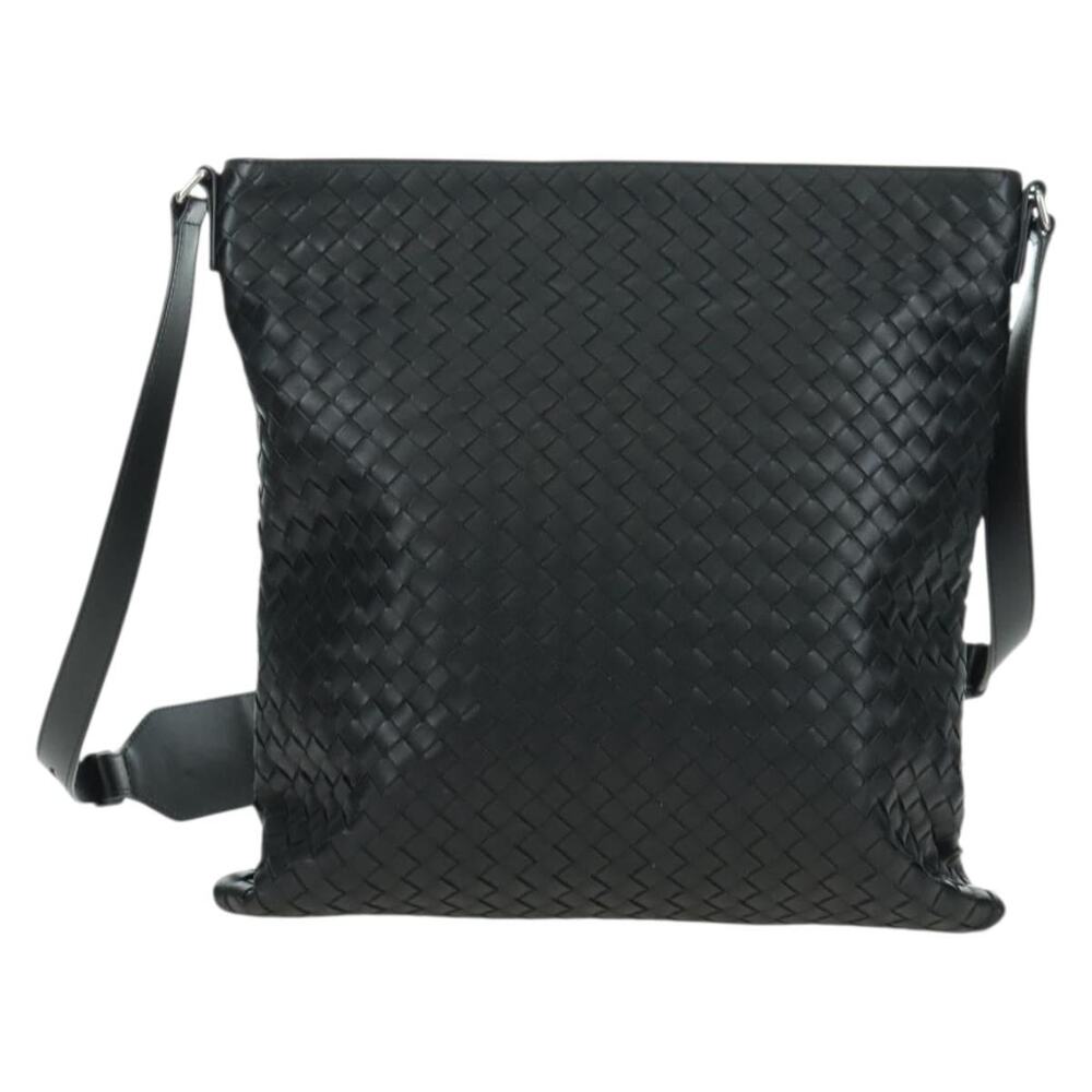 Bottega Veneta Intrecciato Shoulder Bag Black